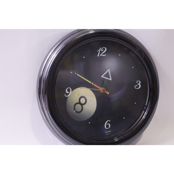 Magic 8 Ball, Wall Clock, Black, Round, Quartz, Wall Decor, ~ 251117-WH 849 - Picture 2 of 3